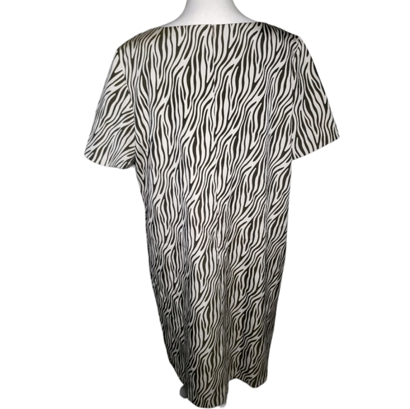 Paule Ka Paris Zebra-print Jacquard Mini Dress Size 46 / 14 - Picture 7 of 9